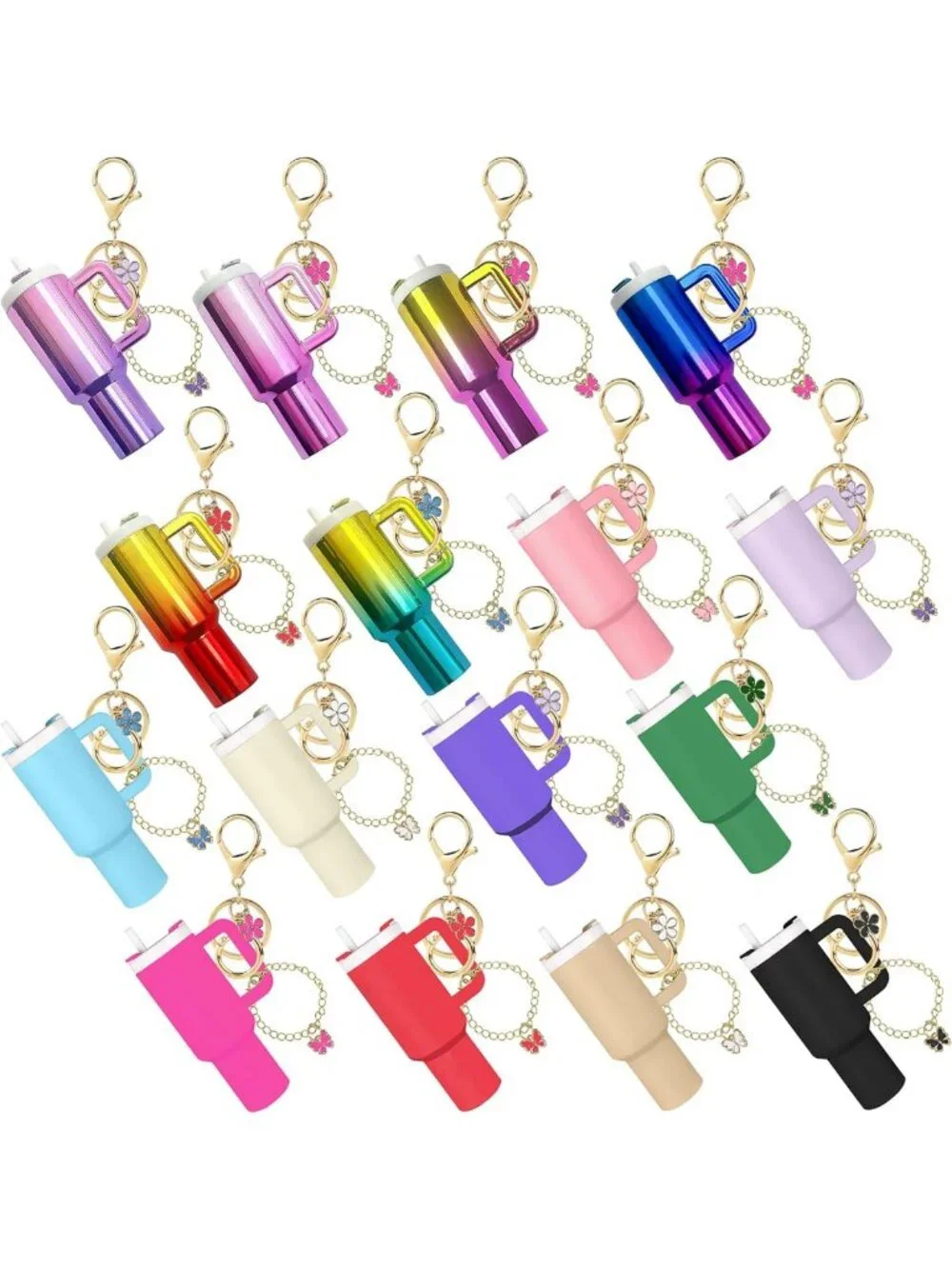 Cute Mini Tumbler Keychain Charm for Lip Balm & Chapstick Holder - Purse